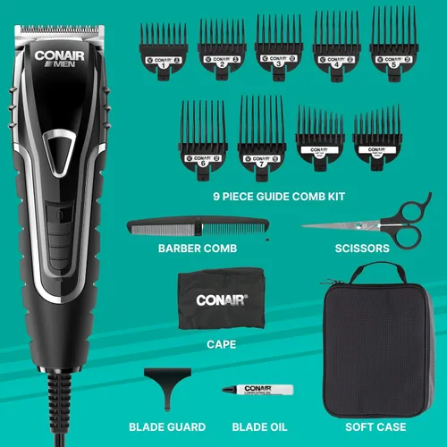 Vista 2 de Conair Cortadora de pelo de peluquería - Cortadora de pelo - Kit de corte de pelo de 16 piezas