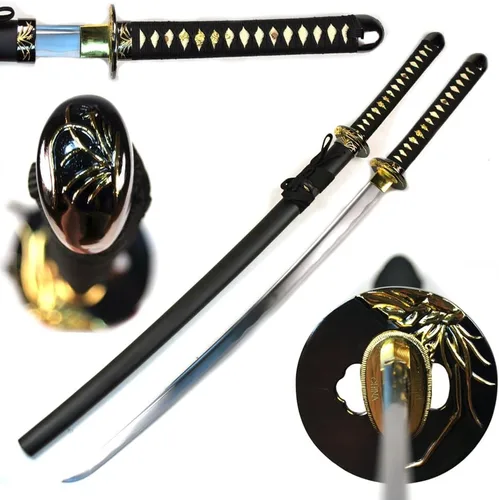 Vista 10 de Ace Martial Arts Supply Katana japonesa hecha a mano de acero al carbono, Daito Samurái, espada afilada, lista para la batalla