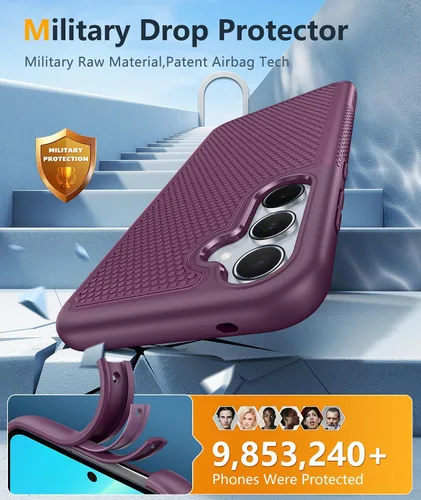 Vista 194 de FNTCASE Funda para iPhone 17 Pro: Fundas delgadas translúcidas de color azul claro compatibles con MagSafe, protección completa de la cámara