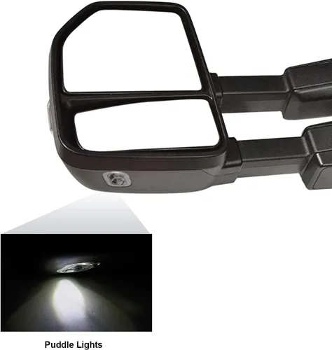 Vista 4 de Espejos de Remolque compatibles para Ford F250 F350 F450 F550 Super Duty Truck 1999-2016 Espejos Laterales con Luz de Señal de Giro Eléctricos