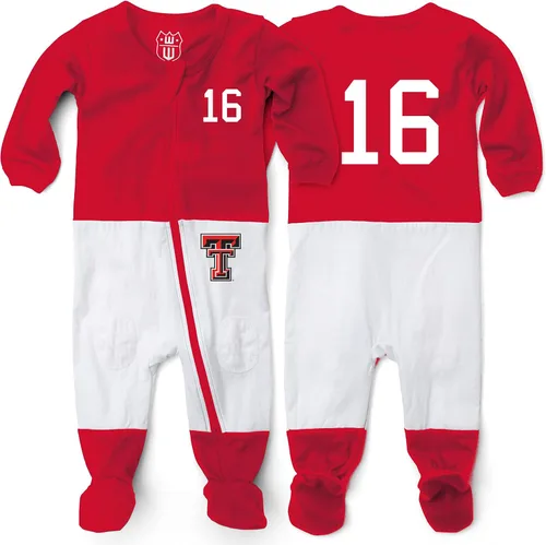 Vista 8 de Wes and Willy Baby College Sports Fan Football Jersey Sleeper