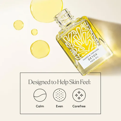 Vista 3 de Naked & Thriving Aceite facial Detox Balancing Cuidado de la piel orgánico, vegano y derivado de origen natural Para pieles grasas y propensas a