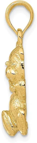 Vista 2 de Colgante de oso de peluche de oro amarillo macizo de 14 quilates, 0.906 x 0.433in