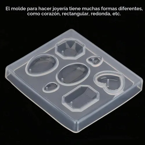 Vista 5 de Fundición, silicona transparente facetada para joyería y fabricación de manualidades