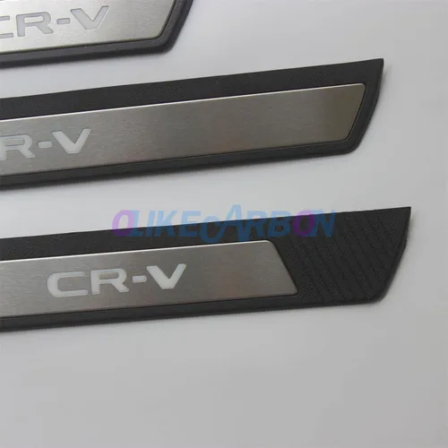 Vista 4 de OLIKE Placa Protectora Antideslizante de Umbral de Puerta de Acero Inoxidable de Estilo de Moda Protector de Umbrales Moldura Compatible con Honda