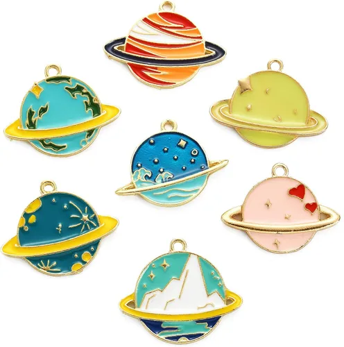 Vista 13 de DanLingJewelry Dijes esmaltados lindos colgantes para llavero, pulsera, joyería, Latón 10 piezas - Oso