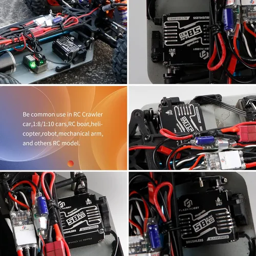 Vista 6 de FLASH HOBBY BLS3858MED 127.9 lbs 8.4V Servo Metal Gear 14Bit Encoder magnético sin escobillas Servo para piezas de tanque de barco de coche