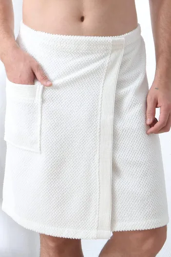 Vista 3 de Men’s Spa Bath Terry Towel Wrap Robe - 100% Turkish Cotton Body Shower Wrap with Adjustable Closure - OEKO-TEX® Certified