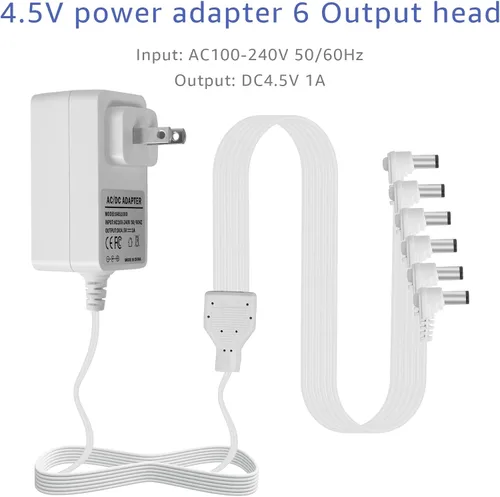 Vista 6 de Adaptador de corriente AC/DC 4.5V compatible con accesorio iluminado Lemax 94564 84428 74707 44242 94565 94566 94527 para decoración de edificios
