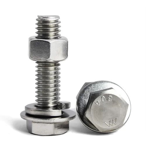 Vista 10 de Tornillos y tuercas de cabeza hexagonal de 1/4-20 x 1-1/4 pulgadas, tornillos, tuercas, arandelas de bloqueo plano, perno de cabeza hexagonal