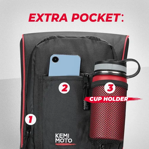 Vista 5 de KEMIMOTO Bolsa de almacenamiento central X3 con hombro entre asientos