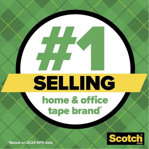 Vista 8 de Paquete de cinta de embalaje resistente Scotch para envío, transparente, 1.88 pulgadas x 27.7 yardas, 1 rollo de cinta con dispensador + cinta