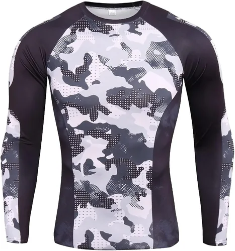 Vista 3 de Ropa De Gym - Ropa deportiva para hombre, de secado rápido, mallas de manga larga