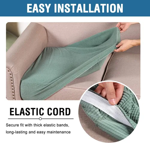 Vista 490 de H.VERSAILTEX Fundas de Cojín de Asiento Individuales Super Elásticas Fundas de Sofá Fundas de Cojín de Sofá Fundas Deslizables Juegos Tela de Sarga