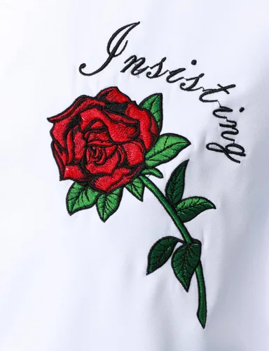 Vista 4 de ZEROYAA Camisas de vestir para hombre con diseño de bordado de hipster de manga larga con botones