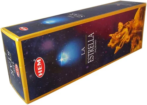 Vista 4 de The Star - Caja de seis tubos de 20 varillas - HEM Incense