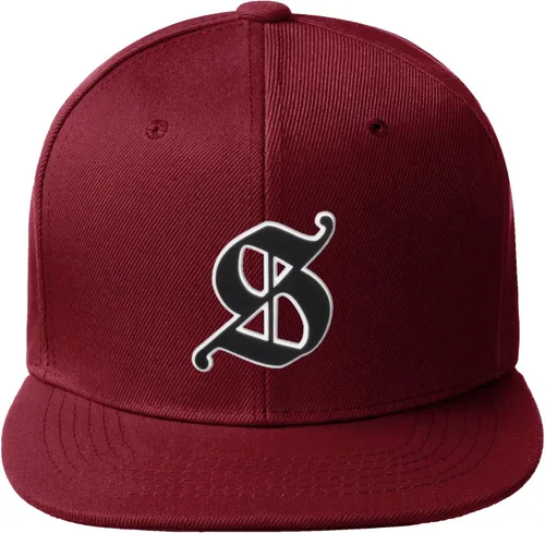 Vista 563 de Daxton Gorra clásica con visera de billete plano con letras del alfabeto inglés antiguo de la A a la Z