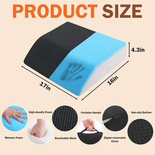 Vista 2 de ROYALAY Cojín de cadera posquirúrgico con funda transpirable, kit de reemplazo de cadera de espuma viscoelástica para después de la cirugía, cojín
