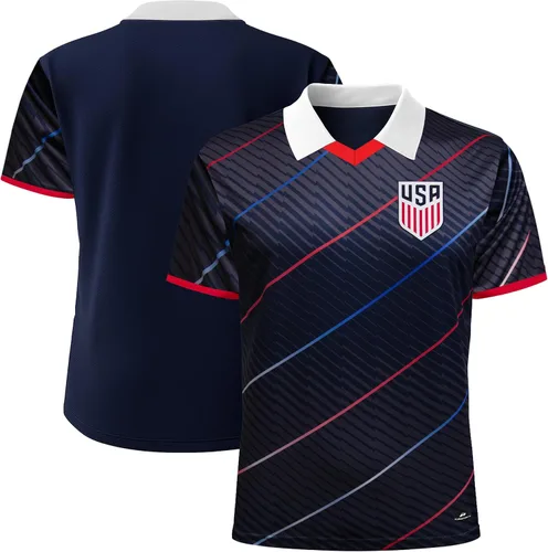 Vista 3 de Icon Sports - Camiseta de día de juego de la Federación de Fútbol de EE. UU. con licencia oficial - Unisex para niños