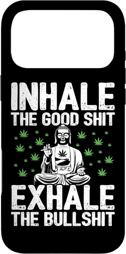 Vista 22 de Inhale Good Shit Exhale Bullshit - Weed Cannabis - 420 Case for iPhone 17