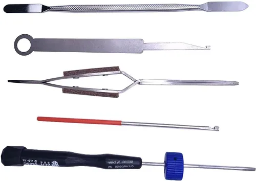 Vista 2 de Jiayouy Kit de herramientas de saxofón profesional de 24 piezas, kit de herramientas de mantenimiento de reparación de saxofón profesional con bolsa