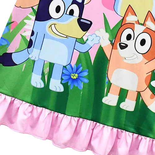 Vista 4 de Blue Puppy Costume for Toddler Girls, Blue Puppy Dress for Girls Little Pink Purple Rose