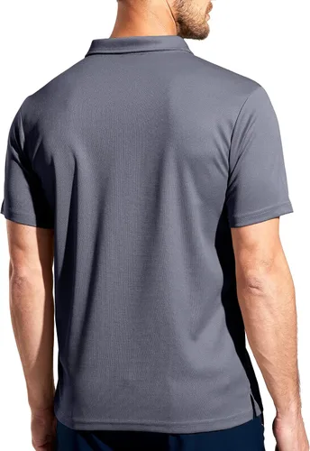 Vista 5 de MIER Men's Polo Shirts Polyester Casual Tennis Collared Short Sleeve with Pocket Sun Protection