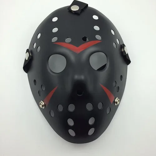 Vista 4 de COSTOYFUN Máscara para disfraz de Halloween, máscara de terror, máscara de disfraz de cosplay, máscara de fiesta de máscaras Negro