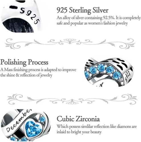 Vista 5 de Abalorios de plata de ley 925 con forma de corazón de amor, dijes de feliz cumpleaños para pulsera, collar, día de San Valentín, día de la madre