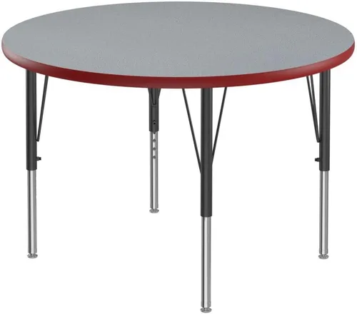 Vista 10 de Correll Mesa rectangular de actividades para el aula de 24 x 48 pulgadas, altura ajustable (19 a 29 pulgadas), parte superior de granito gris, borde
