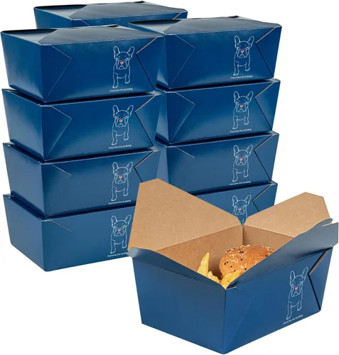Vista 39 de Restaurantware Bio Tek - Cajas para llevar de 30 onzas, 200 loncheras para llevar, cierre de tabulación, resistentes al calor, desechables, de papel