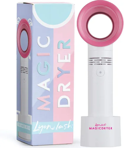 Vista 10 de Lyon Lash Portable USB Rechargeable Bladeless Mini Fan/Air Conditioning Blower/Handheld Cooling Dryer, Essential Eyelash Extension Supplies, Dries