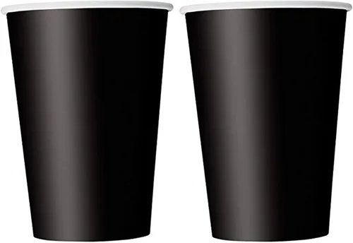 Vista 5 de Platos cuadrados de papel de postre - 7", negro, 16