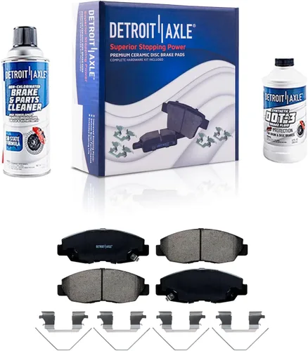 Vista 16 de Detroit Axle - Pastillas de freno de cerámica delanteras Reemplazo de pinza de freno derecha para Dodge Ram 1500 Dakota, Ram 1500 Classic - Juego