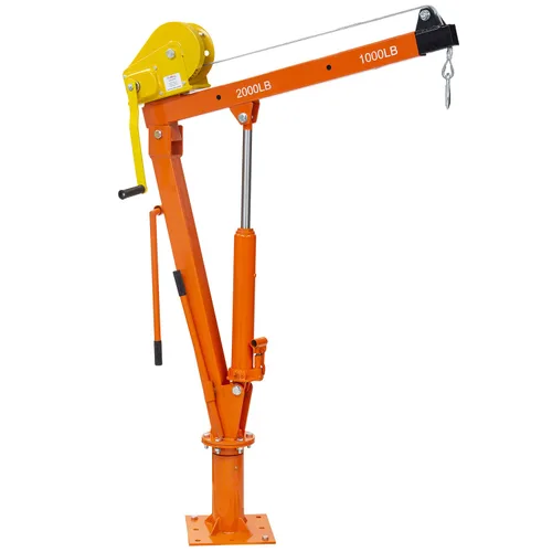 Vista 7 de Prowinch Grúa hidráulica de 2000 libras de capacidad, giro de 360º, cabrestante de freno automático - Solución de elevación duradera y eficiente