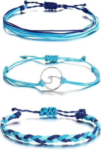 Vista 7 de Pulsera envolvente de cuero turquesa, pulseras de cuentas en capas para mujer, pulseras de plumas multicapa, pulsera bohemia occidental para mujer