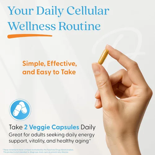 Vista 4 de Doctor's Best Suplemento NMN + CoQ10 para mujeres y hombres, apoya la producción de NAD+ y energía celular, beta nicotinamida mononucleótido de 150