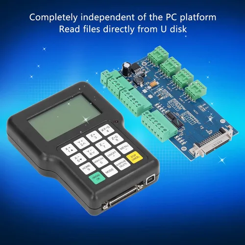 Vista 4 de Controlador de máquina de grabado CNC de 3 ejes, kit de tablero de control remoto con microstepping alto para mecanizado de precisión 120 V 60 Hz