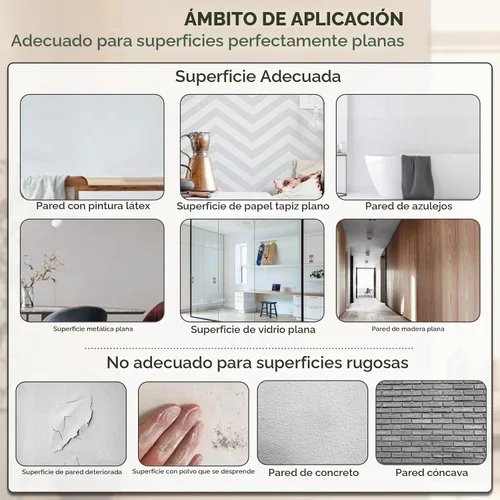 Vista 6 de iCAGY Espejo inastillable autoadhesivo de cuerpo completo acrílico