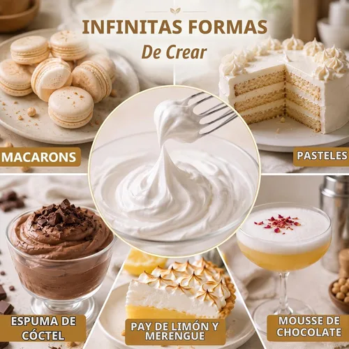 Vista 5 de Aquafaba Powder 8 oz - Reemplazo de huevo vegano para hornear