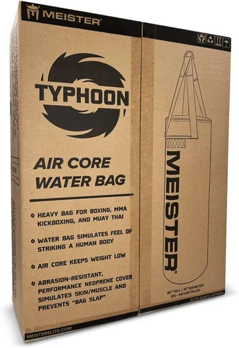 Vista 8 de Meister Typhoon - Bolsa pesada llena de agua con núcleo de aire y funda de neopreno para boxeo y MMA