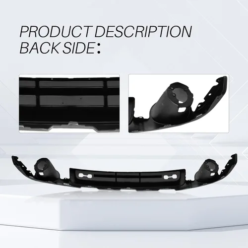 Vista 5 de CarPartsDepot Deflector de parachoques delantero inferior cenefa con agujero de lámpara antiniebla compatible con GMC Sierra 1500 15131299 GM1015100