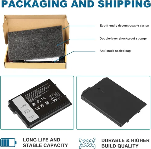 Vista 9 de 7WNW1 GK3D3 - Batería para portátil compatible con Dell Latitude 5424 5420 Rugged 7424 Extreme P85G P86G P137G P137G001 P137G002 P85G001 P86G001