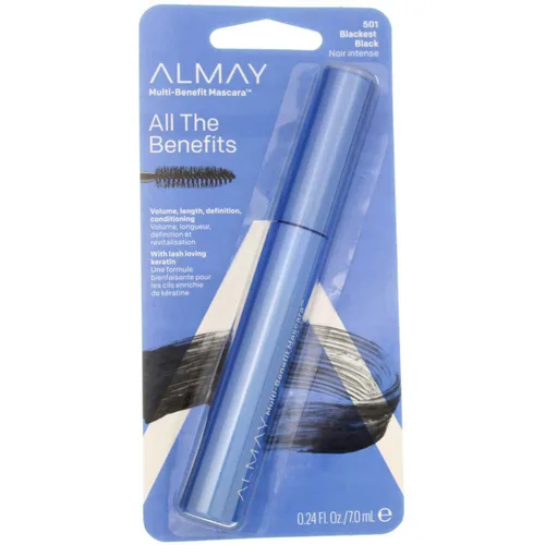 Vista 3 de Almay One Coat - Máscara multibeneficio, 503 BlackBrown, .24 onzas (paquete de 2)