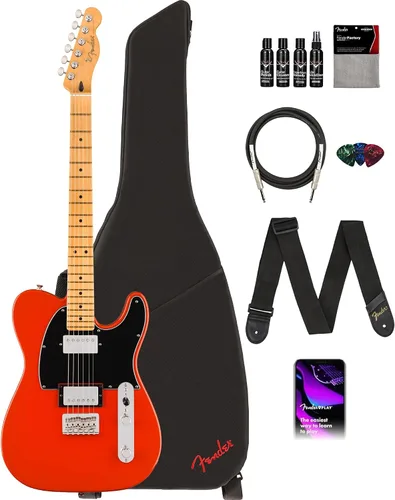 Vista 9 de Fender Player II Modified Telecaster - Paquete de ráfaga de 3 tonos con estuche, correa, cable, juego de púas de 3 piezas y kit de limpieza