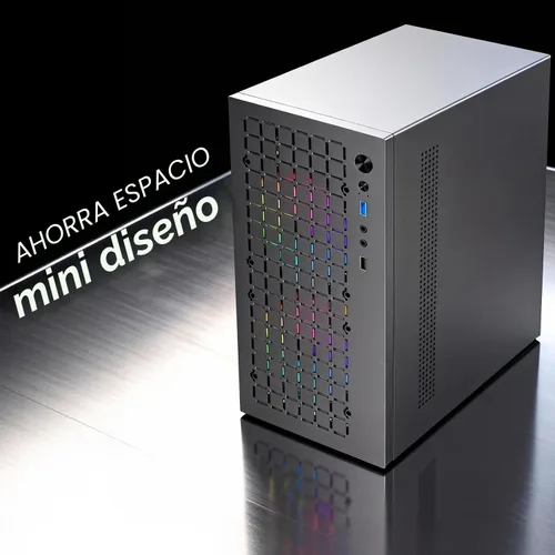 Vista 2 de TGDGAMER Caja Matx: Caja Micro ATX de Alto Flujo de Aire, Compatible con MATX, Mini-ITX, Caja Micro ATX delgada con Puerto I/O USB3.0x1, Negra