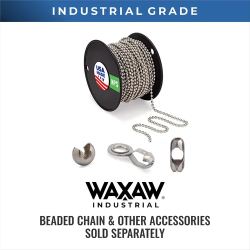 Vista 5 de Tope de cadena de cuentas de 0.394 in (paquete de 12) extra grande para cadena de bolas de cuentas #10 fabricada en EE. UU. WAXAW