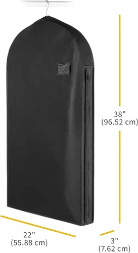 Vista 5 de Whitmor Bolsa de ropa de lujo para trajes, 38 pulgadas, refuerzo resistente