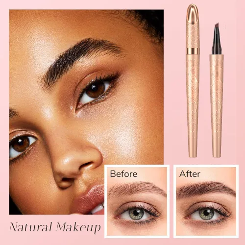 Vista 2 de Microblading - Lápiz de cejas, 2026, 3D, resistente al agua, 4 puntas, microblading, relleno de huecos, maquillaje de cejas de larga duración