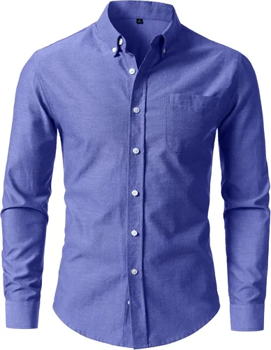 Vista 14 de LucMatton Camisa Oxford ligera de manga larga para hombre
